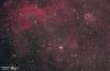 HII-Wolke IC 1318c, Crescentnebel NGC 6888, Sternhaufen M29 und IC 4996 